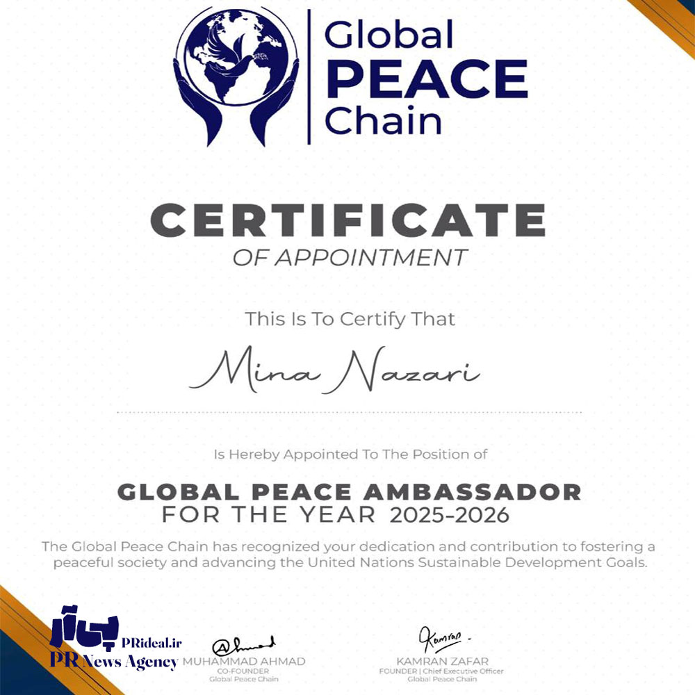 مینا نظری بانوی روابط‌عمومی تبریز به زنجیره صلح جهانی پیوست