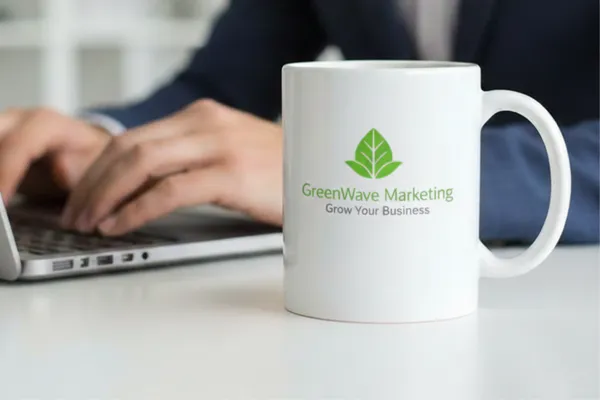 عکس لیوان تبلیغاتی امیرگیفت با چاپ لوگو