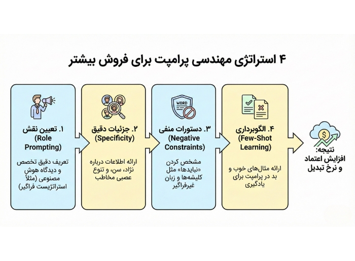 چرا «افزایش نرخ تبدیل با مهندسی پرامپت» حلقۀ مفقودۀ فروش شماست؟ 4 استراتژی افزایش نرخ تبدیل با مهندسی پرامپت