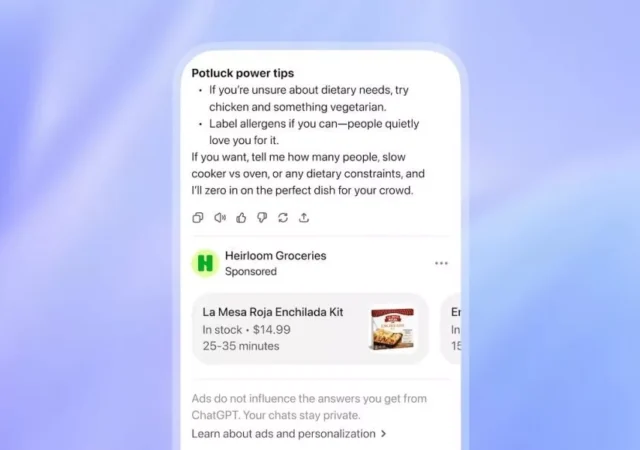 نمایش تبلیغات در ChatGPT برای کاربران رایگان و طرح Go آغاز شد
